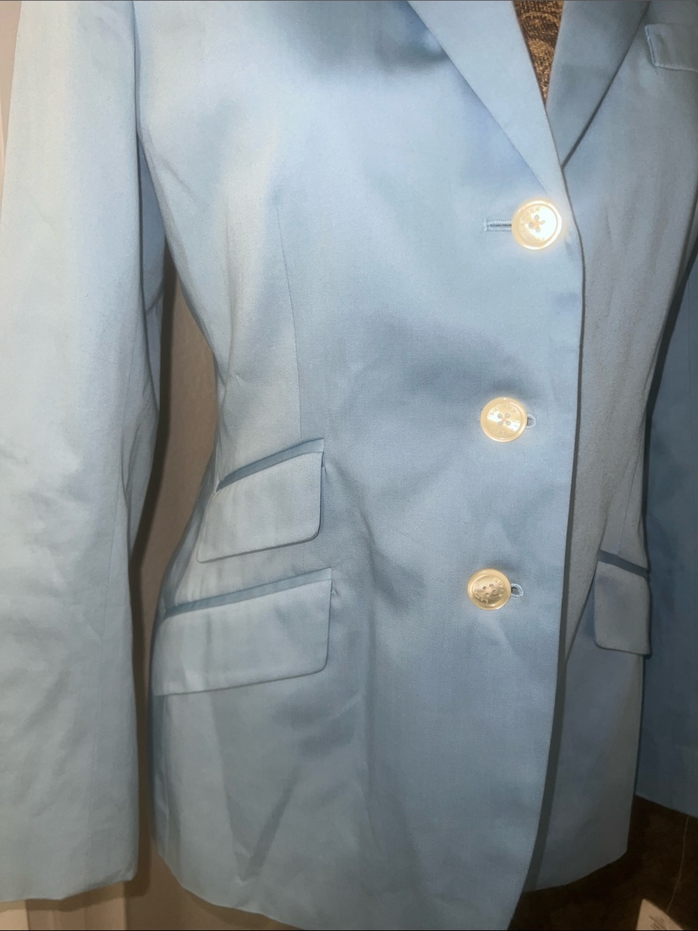 Polo by Ralph Lauren Long Chambray Cotton Blazer Jacket - Picture 8 of 14
